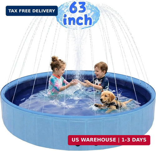 Foldable dog pool with - pool,