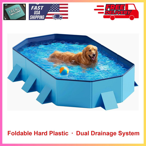 Foldable dog pool for large - pool,