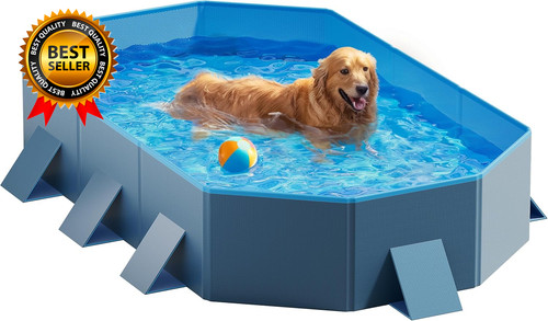 Foldable dog pool with sturdy - foldable,