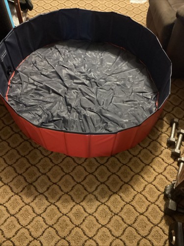 Durable red dog pool - 44”,