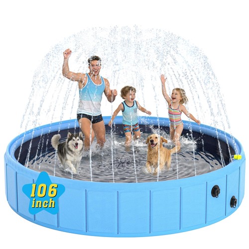Foldable dog pool with - pool,