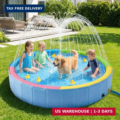 Foldable dog pool with - foldable,