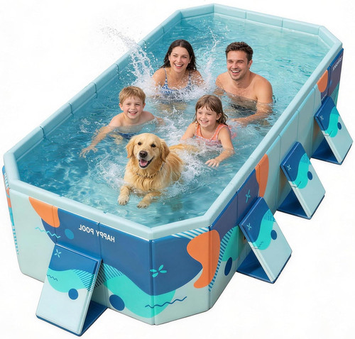 Large foldable family pool - foldable,