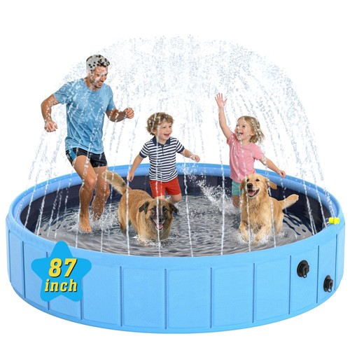 Foldable dog pool with - dog,
